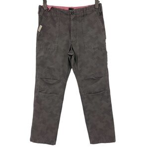 KEY US Men’s Graphite Rip Stop Double Knee Dungaree Straight Work Pants